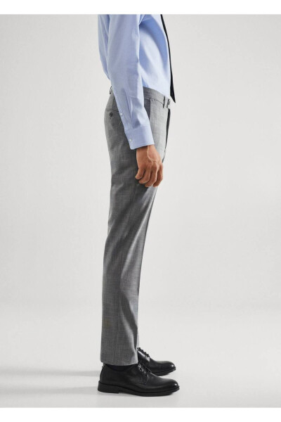 Slim-fit Stretch Pattern Fabric Pants - 7