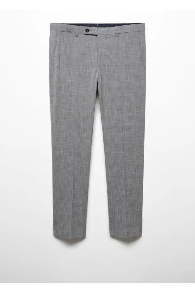 Slim-fit Stretch Pattern Fabric Pants - 3