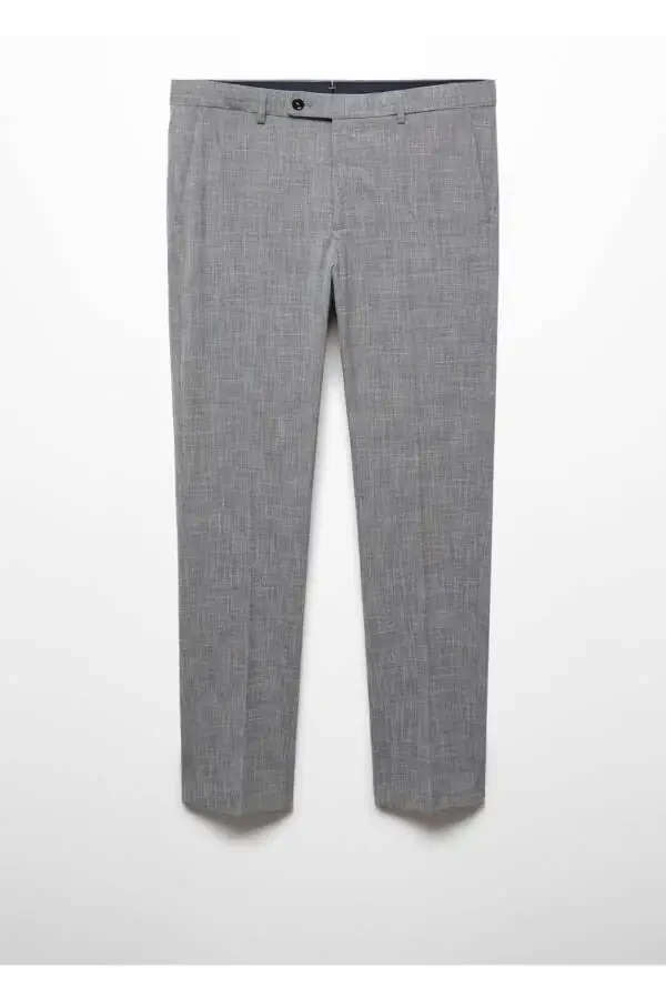 Slim-fit Stretch Pattern Fabric Pants - 3