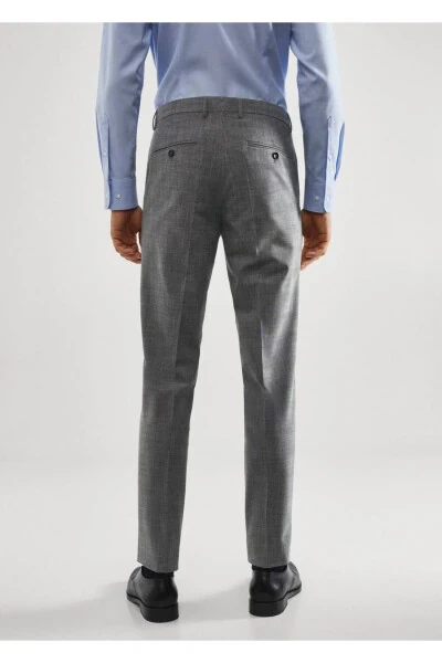 Slim-fit Stretch Pattern Fabric Pants - 4