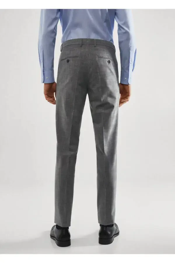 Slim-fit Stretch Pattern Fabric Pants - 4