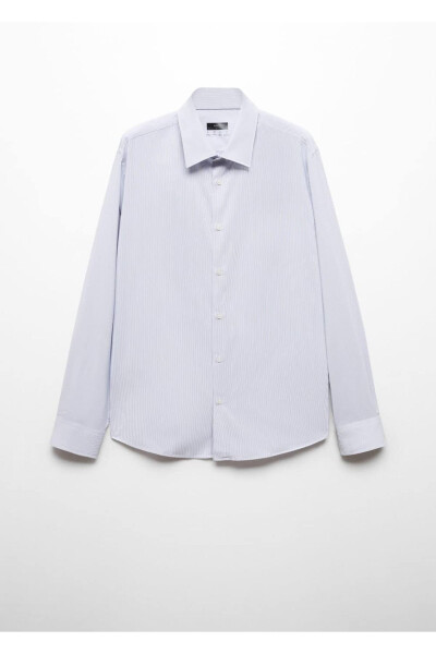 Slim fit striped stretch cotton shirt - 3