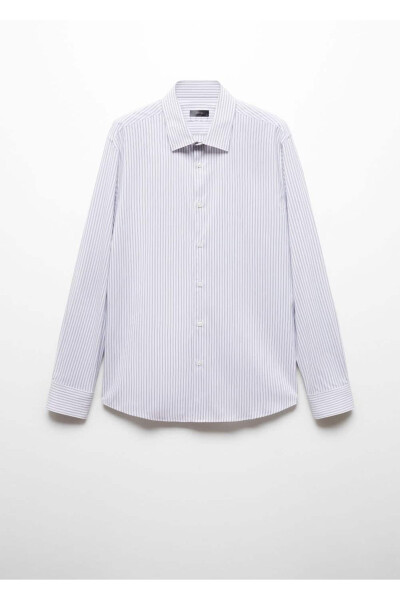 Slim Fit Striped Stretch Fabric Shirt - 3