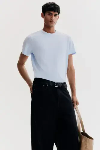 Slim Fit T-Shirt-Light blue - 1