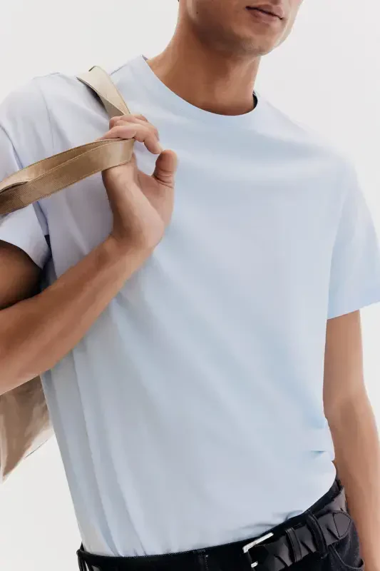 Slim Fit T-Shirt-Light blue - 3