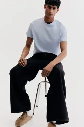 Slim Fit T-Shirt-Light blue - 4