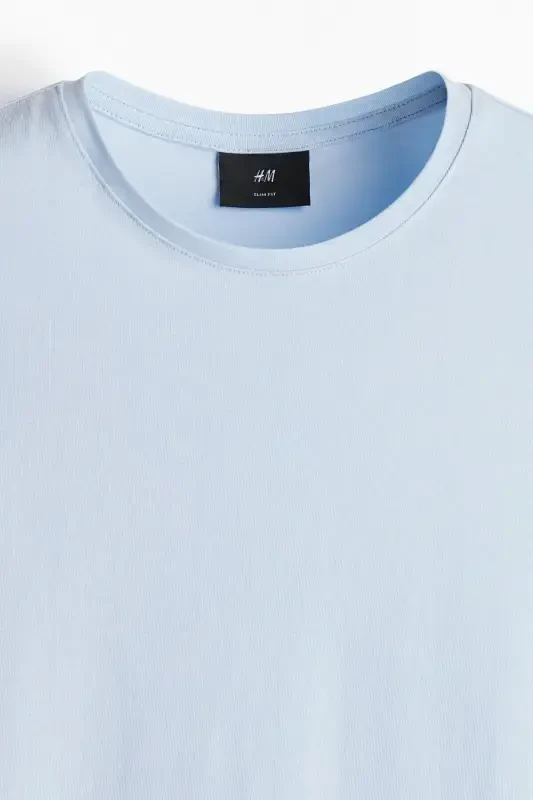 Slim Fit T-Shirt-Light blue - 7