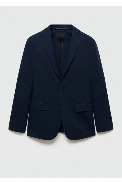 Slim-fit Tailored Cotton Blazer - 3