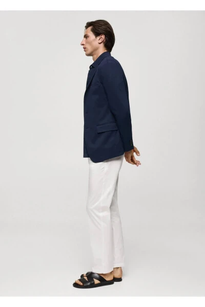 Slim-fit Tailored Cotton Blazer - 6