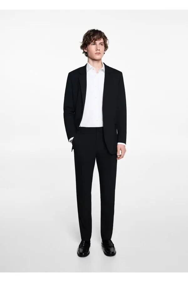 Slim Fit Pantolon Takım-Siyah - 1