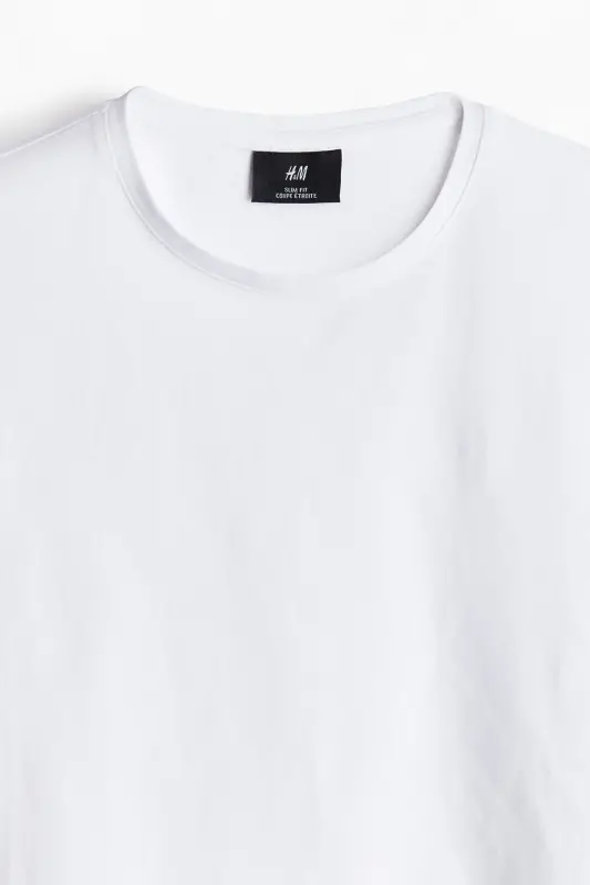 Slim Fit Tişört - Beyaz - 5
