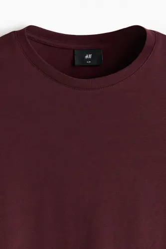 Slim Fit Tişört - Bordo - H&M (1)