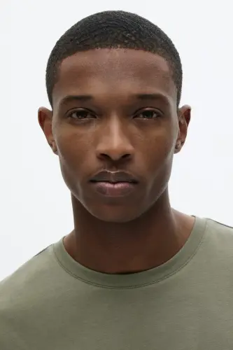 Slim Fit Tişört-Haki - 3