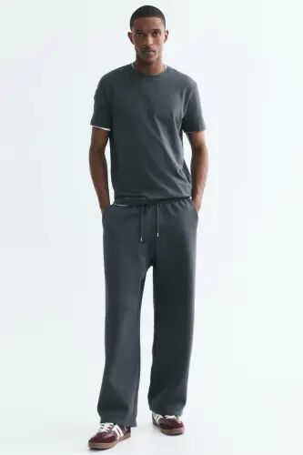 Slim Fit Tişört - Koyu gri - H&M (1)