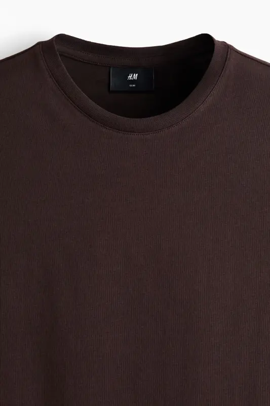 Slim Fit Tişört-Koyu kahverengi - 5