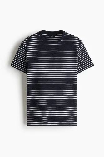 Slim Fit Tişört - Lacivert/Çizgili - 1