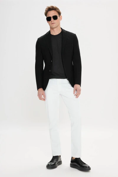 Slim Fit Tor Kiyimli Bitta Yoqali 100% Paxta Naqshli Si - 3