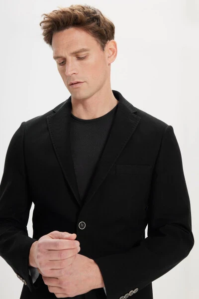 Slim Fit Tor Kiyimli Bitta Yoqali 100% Paxta Naqshli Si - 4