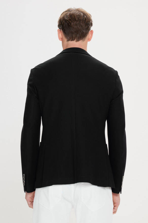 Slim Fit Tor Kiyimli Bitta Yoqali 100% Paxta Naqshli Si - 2