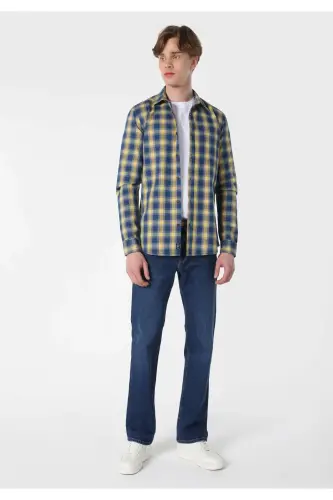 Slim Fit To'rtburchak Movi Erkaklar Uzun Yengli Ko'ylak - 3