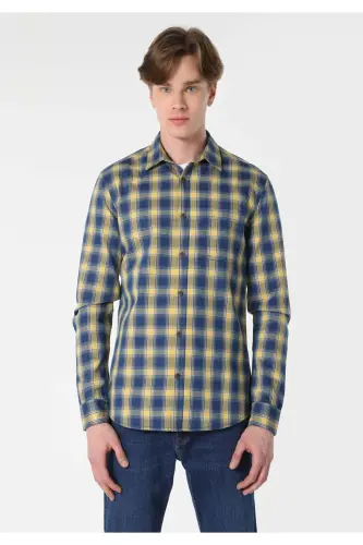 Slim Fit To'rtburchak Movi Erkaklar Uzun Yengli Ko'ylak - 4