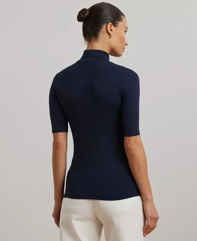 Slim-Fit Turtleneck-Lauren Navy - 2