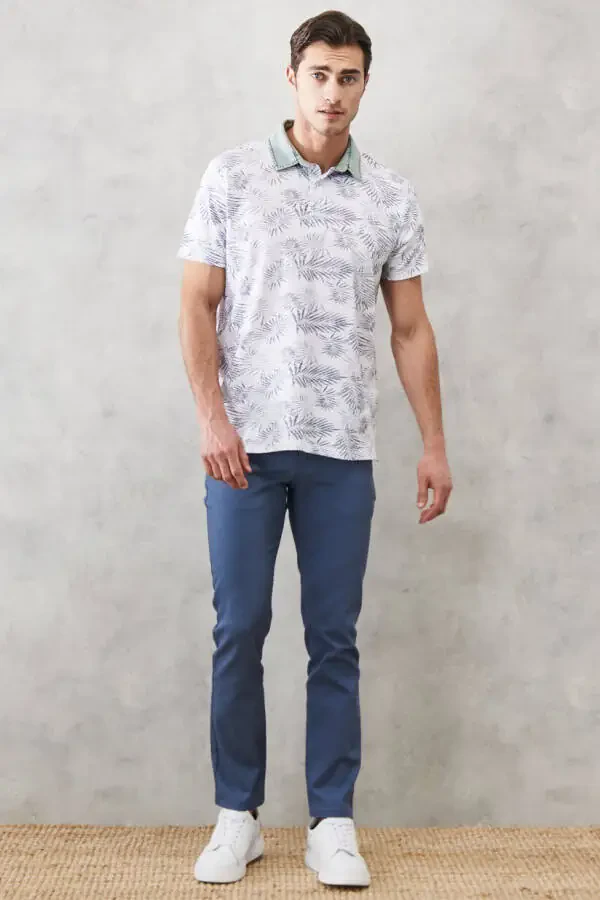 Slim Fit Узкие Эластичные Брюки Армюр с 5 Карманами в Стиле Casual - 1