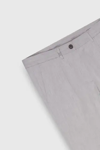 Slim Fit Узкий Крой С Поясом Боковые Карманы Эластичная Ткань - 3