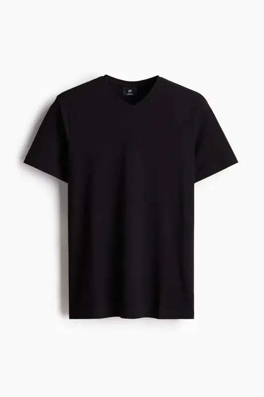 Slim Fit V-Neck T-Shirt - 4