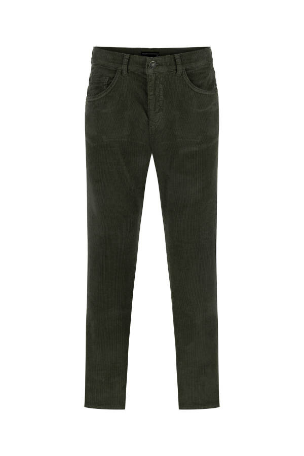 Slim Fit Velvet Trousers - 4