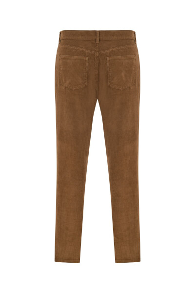 Slim Fit Velvet Trousers - 4