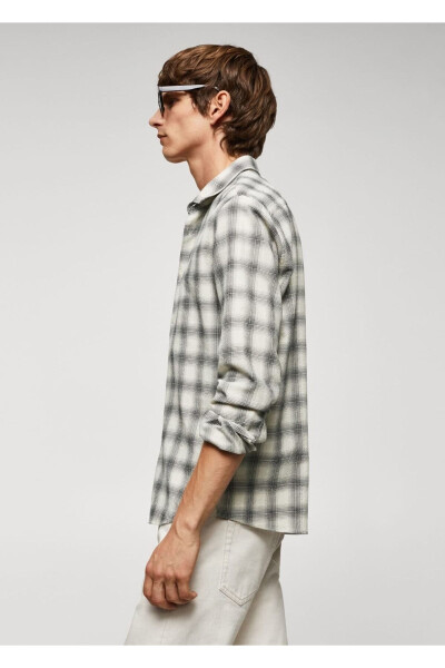 Slim Fit Waffle Cotton Shirt - 5