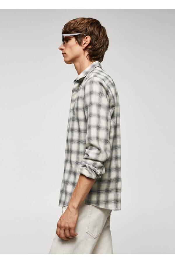 Slim Fit Waffle Cotton Shirt - 5