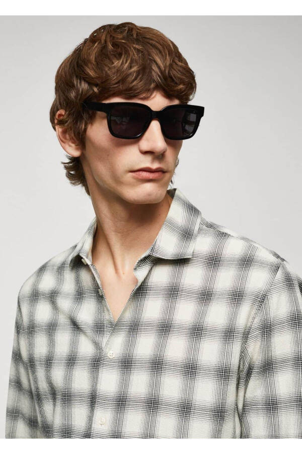 Slim Fit Waffle Cotton Shirt - 6