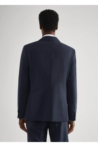 Slim Fit Wool American Suit - 4