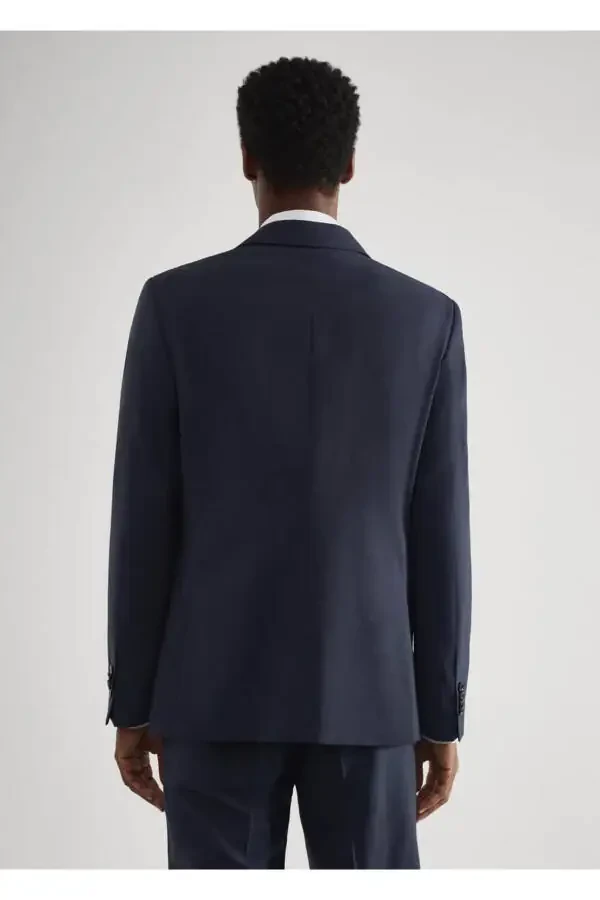 Slim Fit Wool American Suit - 4