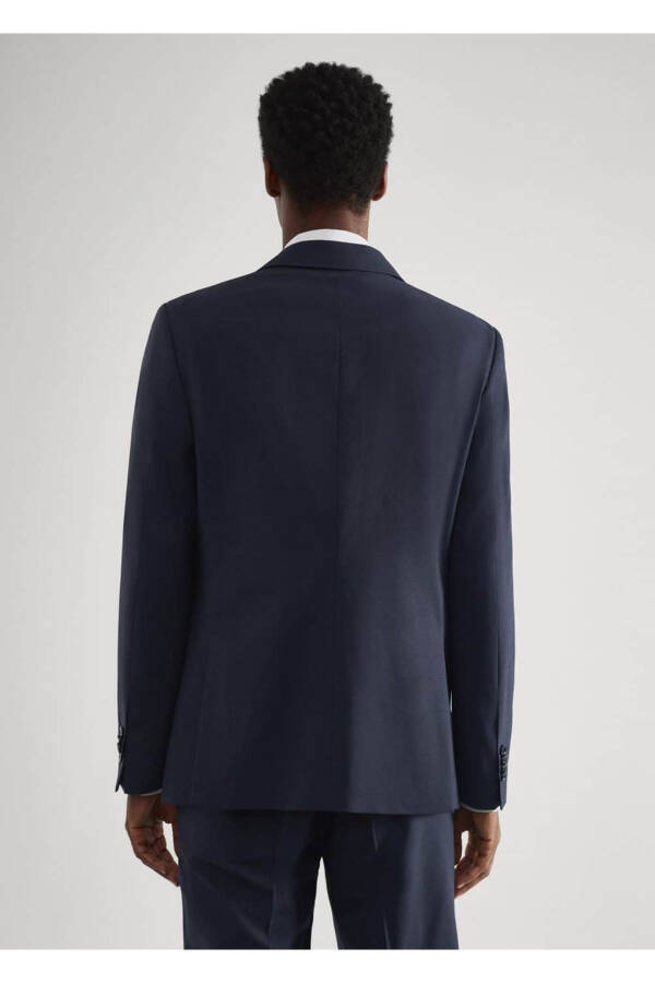 Slim Fit Wool American Suit - 4