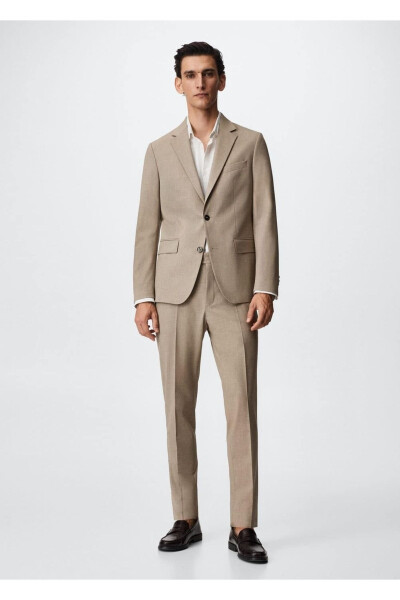 Slim Fit Wool Blazer Jacket - MANGO MAN (1)