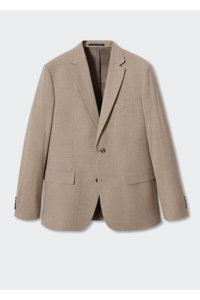 Slim Fit Wool Blazer Jacket - 3