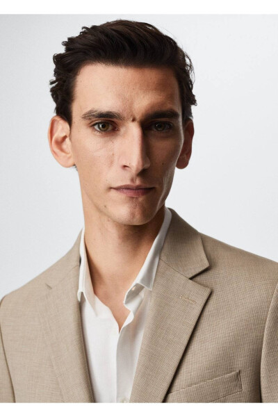 Slim Fit Wool Blazer Jacket - 6