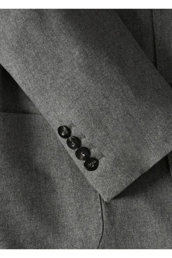 Slim Fit Wool Blazer Jacket - 6