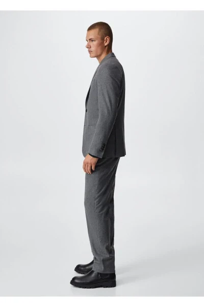 Slim Fit Wool Blazer Jacket - 7