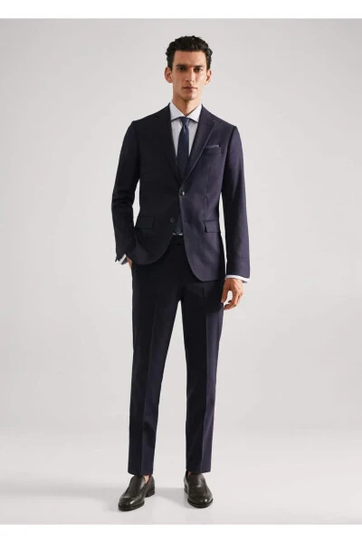 Slim-Fit Wool Blazer Jacket - MANGO MAN (1)