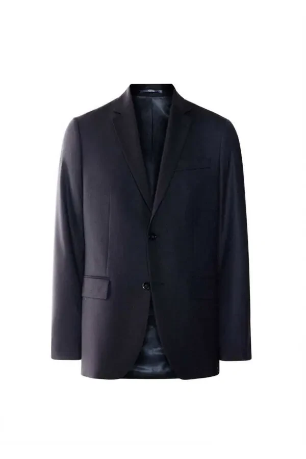 Slim-Fit Wool Blazer Jacket - 3