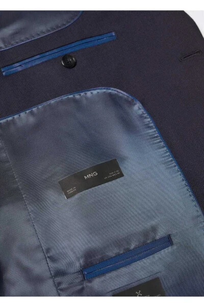 Slim-Fit Wool Blazer Jacket - 6