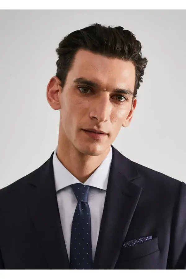 Slim-Fit Wool Blazer Jacket - 7