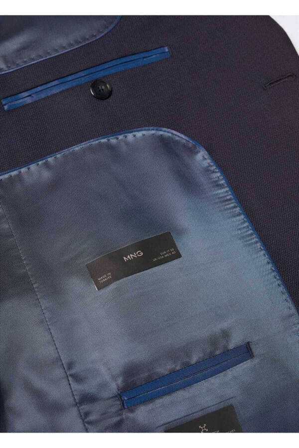 Slim-Fit Wool Blazer Jacket - 6