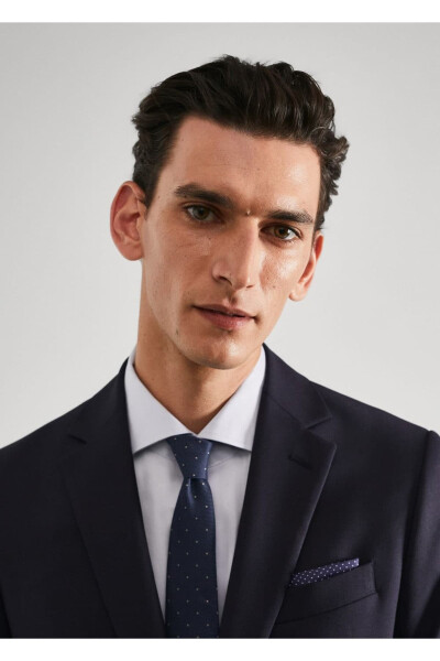 Slim-Fit Wool Blazer Jacket - 7