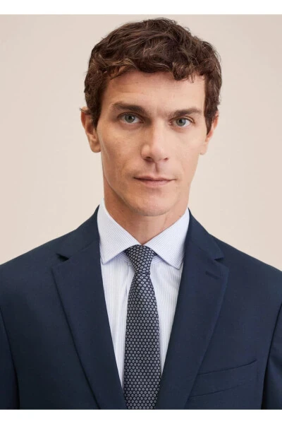 Slim Fit Wool Blazer Jacket - 5