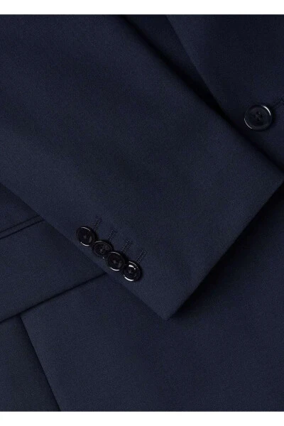 Slim Fit Wool Blazer Jacket - 8